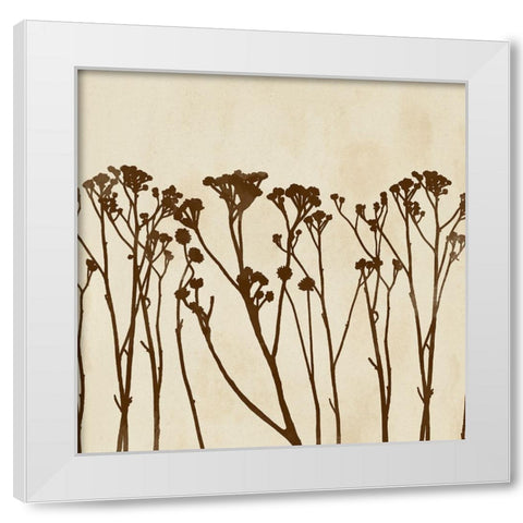 Garden Silhouette LIneup I White Modern Wood Framed Art Print by Vision Studio