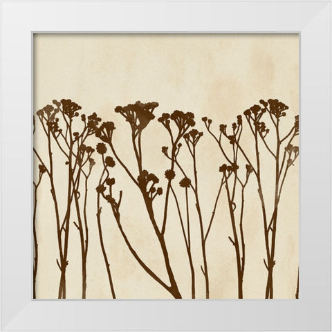 Garden Silhouette LIneup I White Modern Wood Framed Art Print by Vision Studio