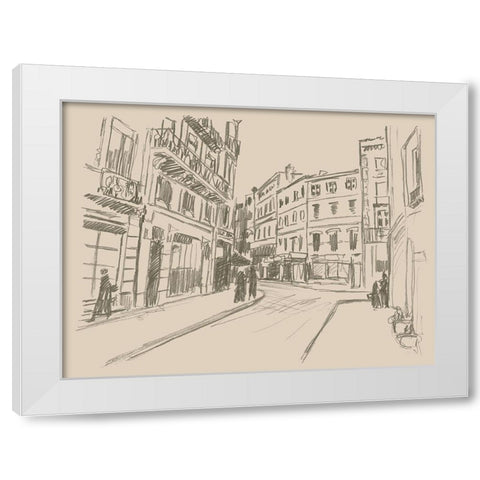 City Sketches VI White Modern Wood Framed Art Print by Vess, June Erica