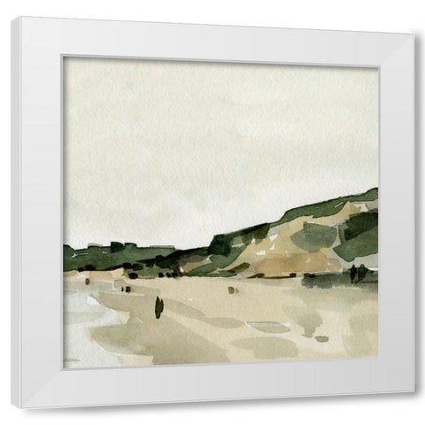 Custom Beachside Walk I White Modern Wood Framed Art Print by Caroline, Emma