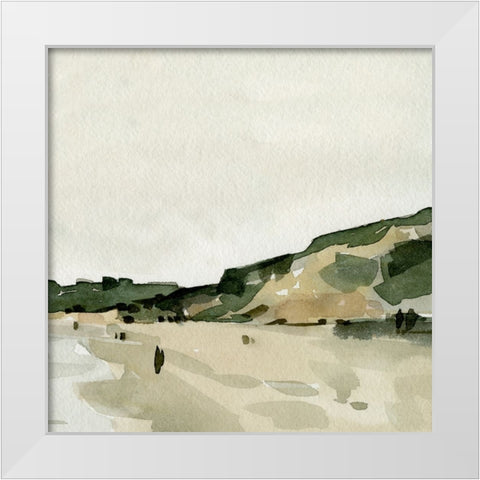 Custom Beachside Walk I White Modern Wood Framed Art Print by Caroline, Emma