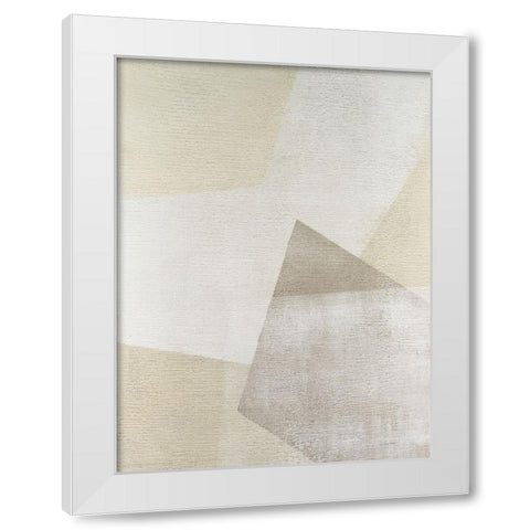 Textured Chiffon I White Modern Wood Framed Art Print by Lam, Vanna