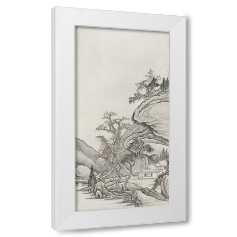 Chinese Mountain View I White Modern Wood Framed Art Print by Haase, Andrea