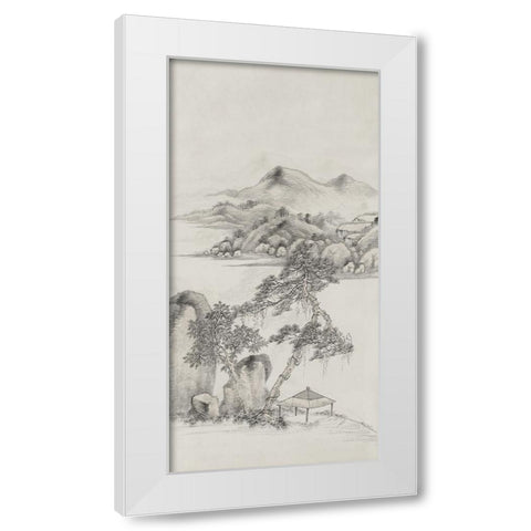 Chinese Mountain View II White Modern Wood Framed Art Print by Haase, Andrea