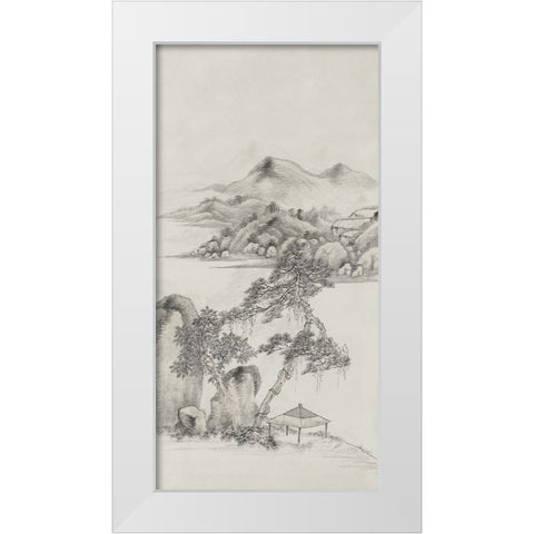 Chinese Mountain View II White Modern Wood Framed Art Print by Haase, Andrea