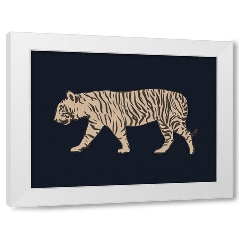 Big Jungle Cats II White Modern Wood Framed Art Print by Barnes, Victoria