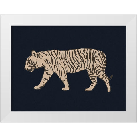 Big Jungle Cats II White Modern Wood Framed Art Print by Barnes, Victoria