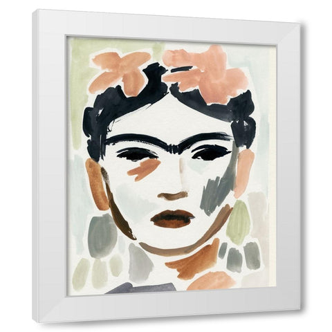 Frida Fragments II White Modern Wood Framed Art Print by Barnes, Victoria
