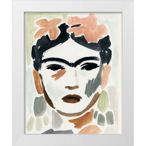 Frida Fragments II White Modern Wood Framed Art Print by Barnes, Victoria