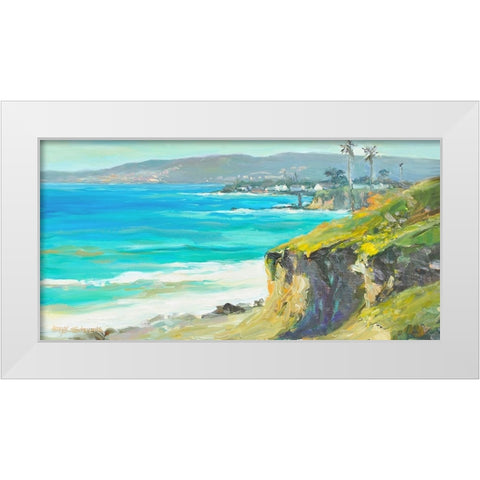 Coast Cliffs White Modern Wood Framed Art Print by Stevens, Allayn