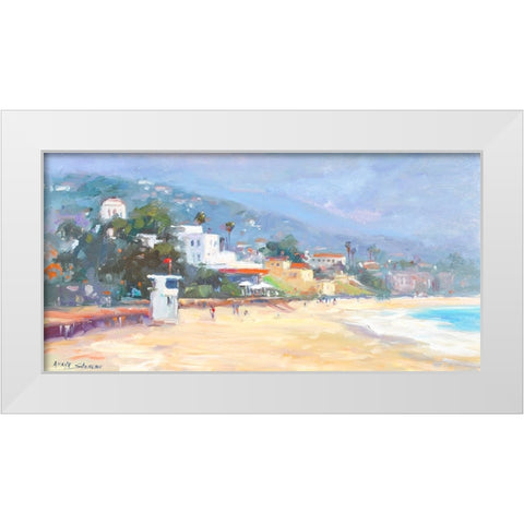 Newport Beach White Modern Wood Framed Art Print by Stevens, Allayn