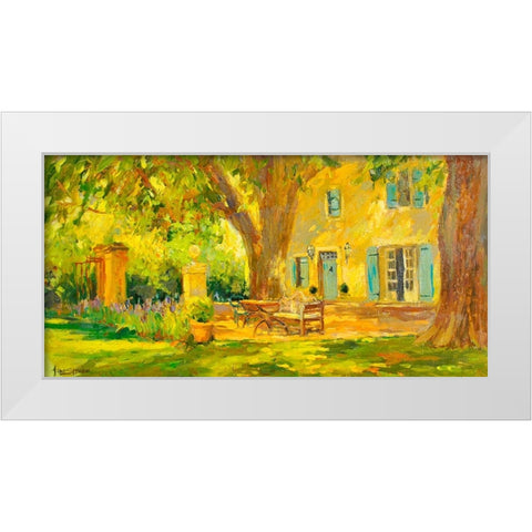 The Italian Villa White Modern Wood Framed Art Print by Stevens, Allayn