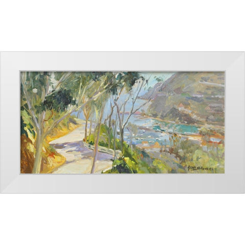 Coastal Drive White Modern Wood Framed Art Print by Stevens, Allayn