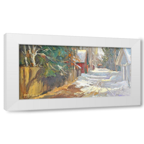 Neighborhood Drive White Modern Wood Framed Art Print by Stevens, Allayn
