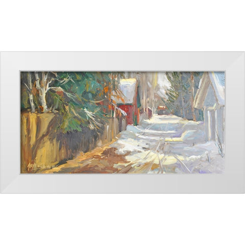 Neighborhood Drive White Modern Wood Framed Art Print by Stevens, Allayn