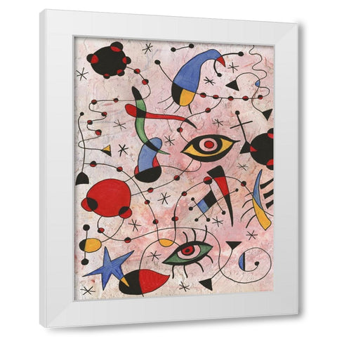 Miro Memoirs II White Modern Wood Framed Art Print by Willett, Michael