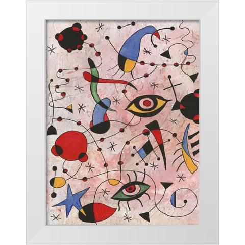 Miro Memoirs II White Modern Wood Framed Art Print by Willett, Michael