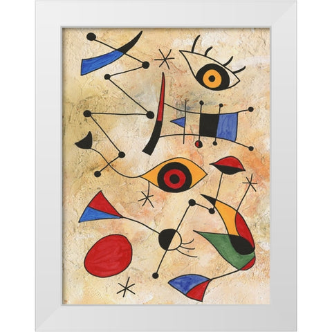 Miro Memoirs IV White Modern Wood Framed Art Print by Willett, Michael