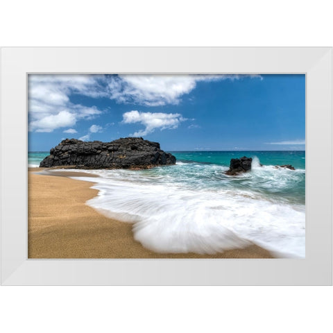 Slow Motion I White Modern Wood Framed Art Print by Head, Danny