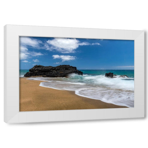 Slow Motion II White Modern Wood Framed Art Print by Head, Danny