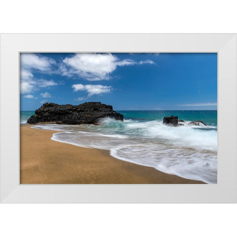 Slow Motion II White Modern Wood Framed Art Print by Head, Danny