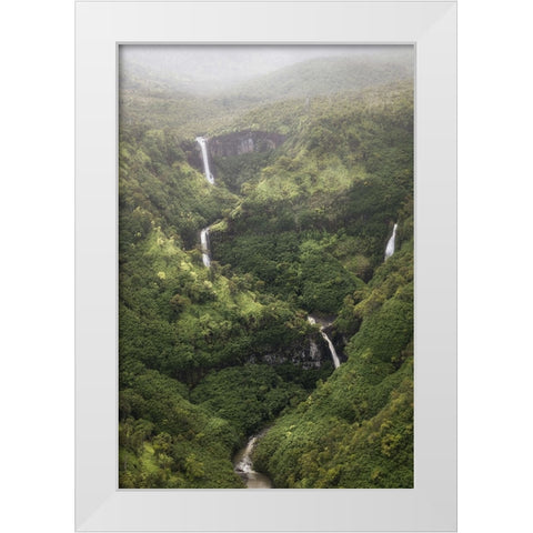 Ribbon Streams II White Modern Wood Framed Art Print by Head, Danny