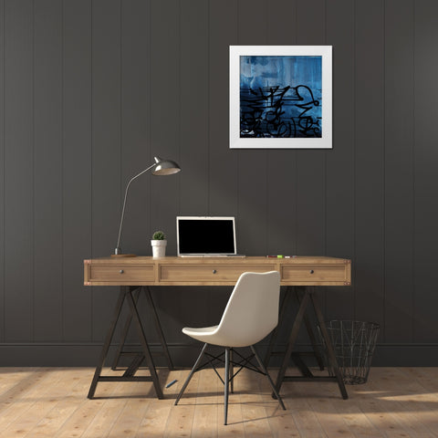 Blurb I White Modern Wood Framed Art Print by Smith, Karen