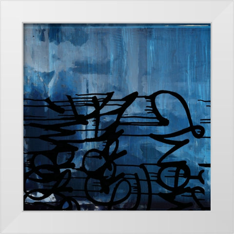 Blurb I White Modern Wood Framed Art Print by Smith, Karen