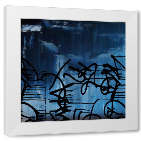 Blurb II White Modern Wood Framed Art Print by Smith, Karen