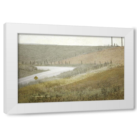 Bend in Road 29 White Modern Wood Framed Art Print by Vest, Chris
