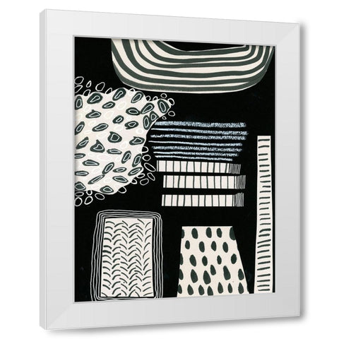 BAndW Fun III White Modern Wood Framed Art Print by Moore, Regina