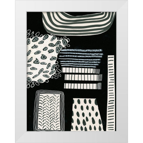BAndW Fun III White Modern Wood Framed Art Print by Moore, Regina