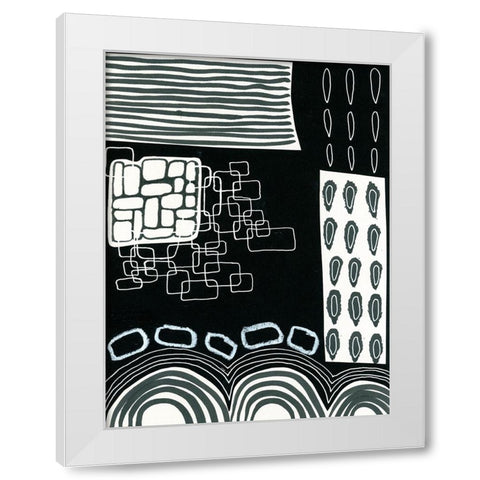 BAndW Fun IV White Modern Wood Framed Art Print by Moore, Regina