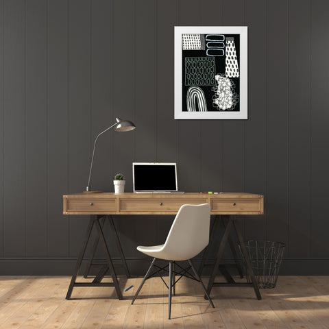 BAndW Fun VII White Modern Wood Framed Art Print by Moore, Regina