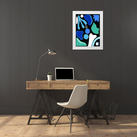 Cool Shapes  I White Modern Wood Framed Art Print by Moore, Regina