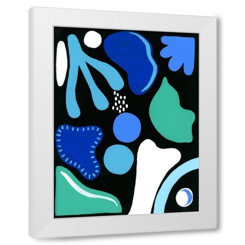 Cool Shapes  I White Modern Wood Framed Art Print by Moore, Regina