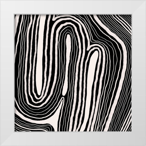 Dizziness I White Modern Wood Framed Art Print by Moore, Regina