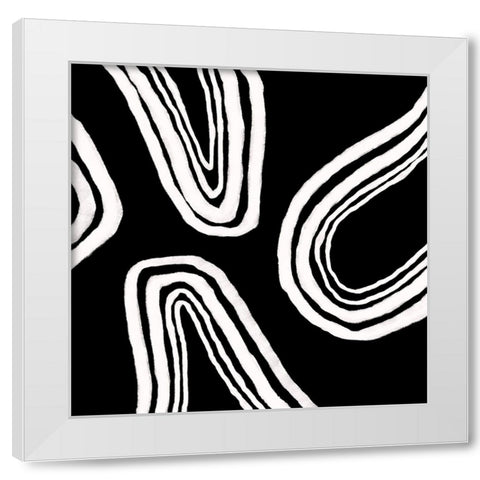 Dizziness III White Modern Wood Framed Art Print by Moore, Regina