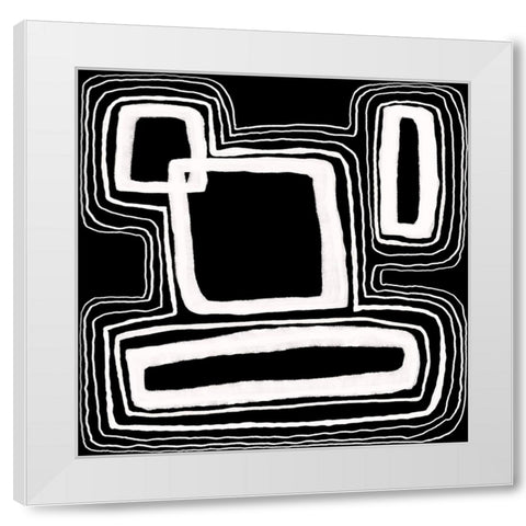 Dizziness IV White Modern Wood Framed Art Print by Moore, Regina