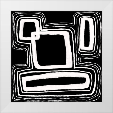 Dizziness IV White Modern Wood Framed Art Print by Moore, Regina