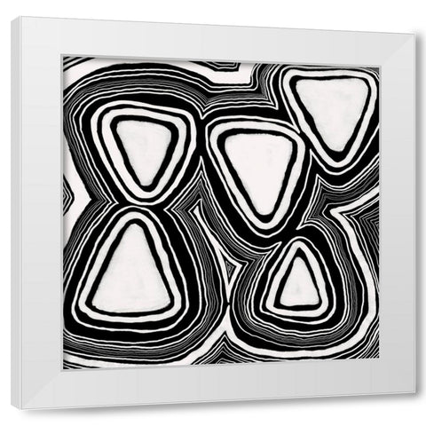 Dizziness V White Modern Wood Framed Art Print by Moore, Regina