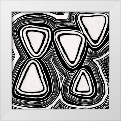 Dizziness V White Modern Wood Framed Art Print by Moore, Regina