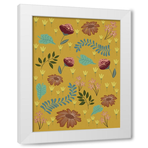 Pick A Daisy II White Modern Wood Framed Art Print by Moore, Regina