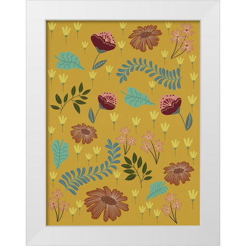 Pick A Daisy II White Modern Wood Framed Art Print by Moore, Regina