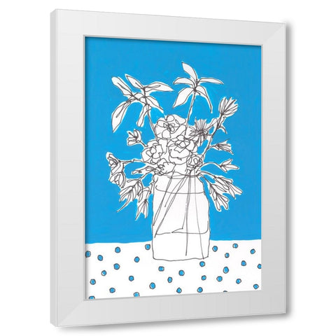 Floral Jardiniere I White Modern Wood Framed Art Print by Moore, Regina