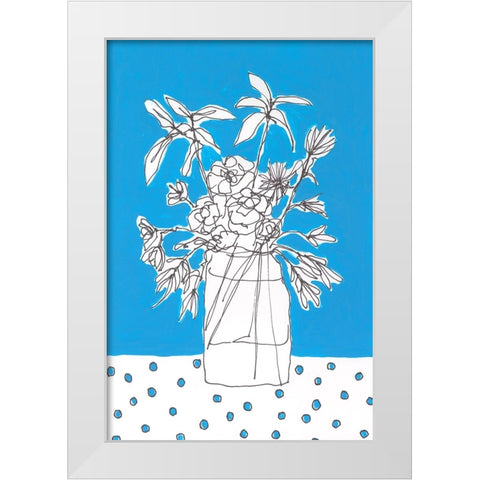 Floral Jardiniere I White Modern Wood Framed Art Print by Moore, Regina