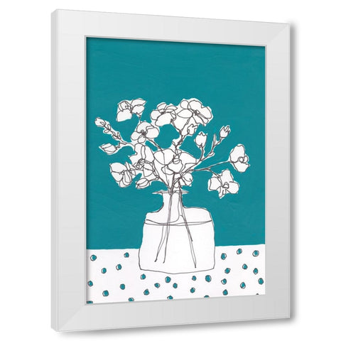 Floral Jardiniere IV White Modern Wood Framed Art Print by Moore, Regina
