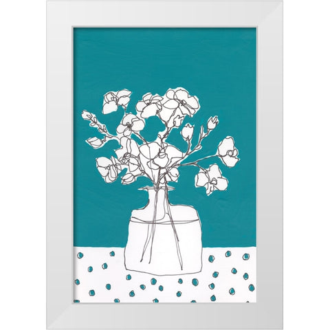 Floral Jardiniere IV White Modern Wood Framed Art Print by Moore, Regina