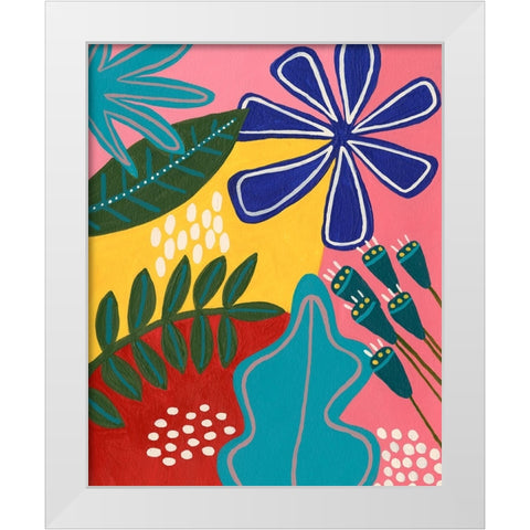 Bold Tropica II White Modern Wood Framed Art Print by Moore, Regina