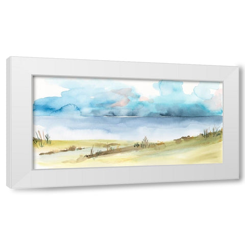 Timid Landscape II White Modern Wood Framed Art Print by Moore, Regina